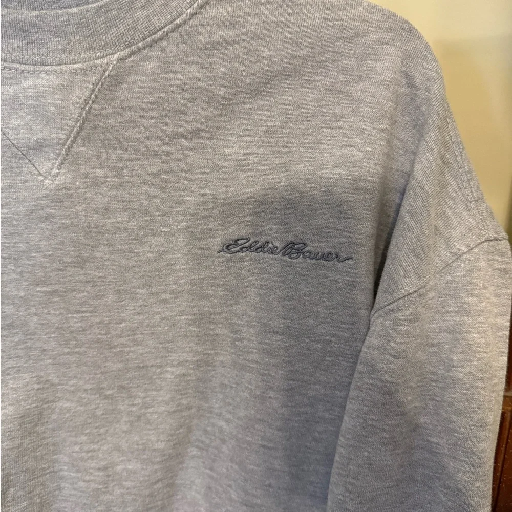 Eddie Bauer Men’s Gray Cotton Sweatshirt - Size Medium - Picture 2 of 4